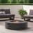 Lightweight Concrete Outdoor Circular Fire Pit, 50,000 Btu (Tank Cover Not Included)-550855537
