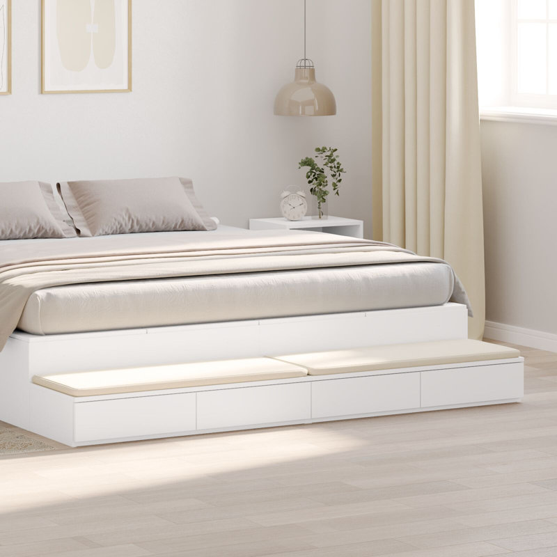 Underbed Storage Drawers, 16.5 H x 200 L x 36.5 W cm, White