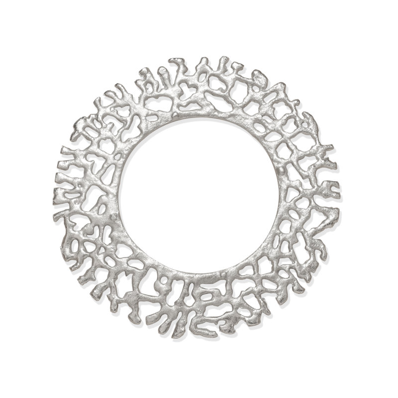 Plat de service métallique argenté, Argent argent