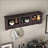 Entryway Coat Rack Wall Mounted with Storage Shelf, 38.6” W, Espresso Finish, 4 Dual Hooks | MDF | Traditional
