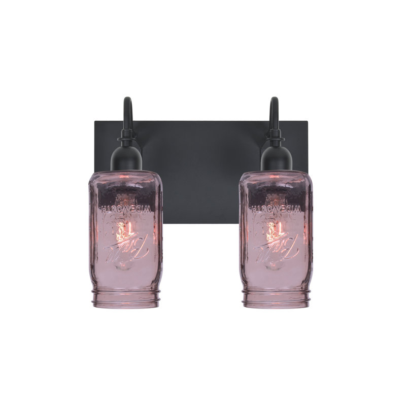 Éclairage pour salle de bain 2 lumières Anerinda, Mauve