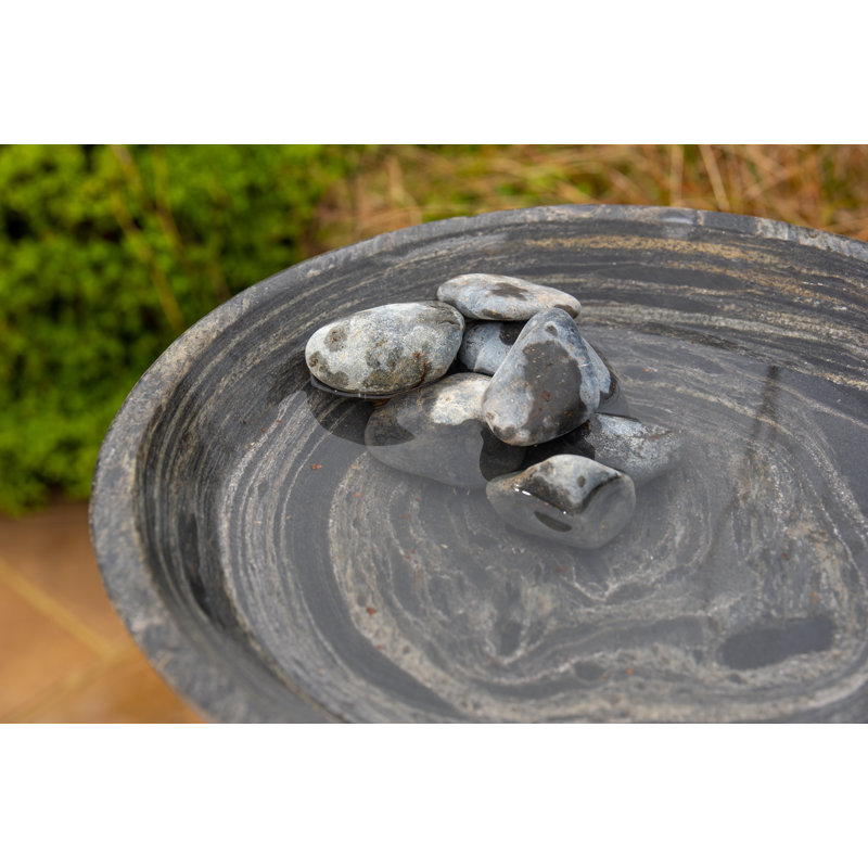 Odie Natural Stone Tiered Birdbath