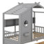 Lit maison avec tiroirs, tablette de rangement-1865102780