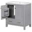 Meuble-lavabo de salle de bain avec lavabo simple, meuble-lavabo encastré et armoire de rangement pour salle de bain