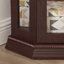 Vitrine de coin avec lumière DEL et tablettes réglables en verre