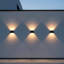 UltraBeam 6 Watt LED Round Up and Down Outdoor LED Wall Light  - IP65 Rated-135221907