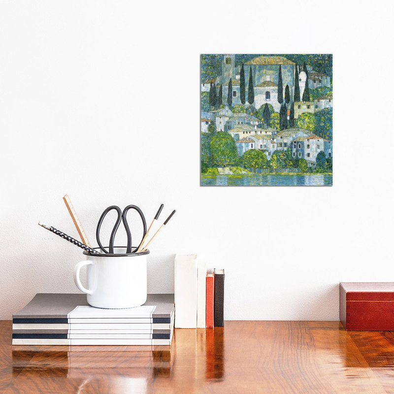Kirche In Cassone (Church In Cassone) by Gustav Klimt - Wrapped Canvas Print, 30.48 cm H x 30.48 cm W