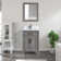 Lachine 24'' Single Bathroom Vanity with Carrara Marble Top with Mirror