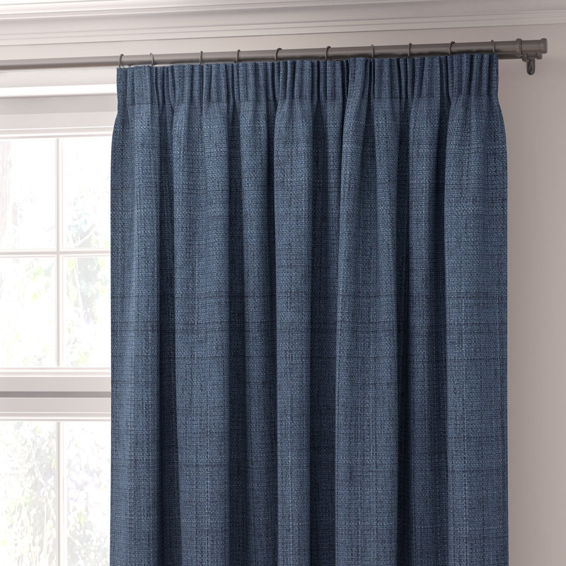Shillings Blackout Curtain Pair, 168 W x 183 D cm, Dark Blue