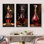 Elfand - Ensemble de 3 impressions murales sur verre