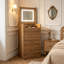 Meuble-lavabo 3 en 1 avec 3 tiroirs et tabouret à roulettes