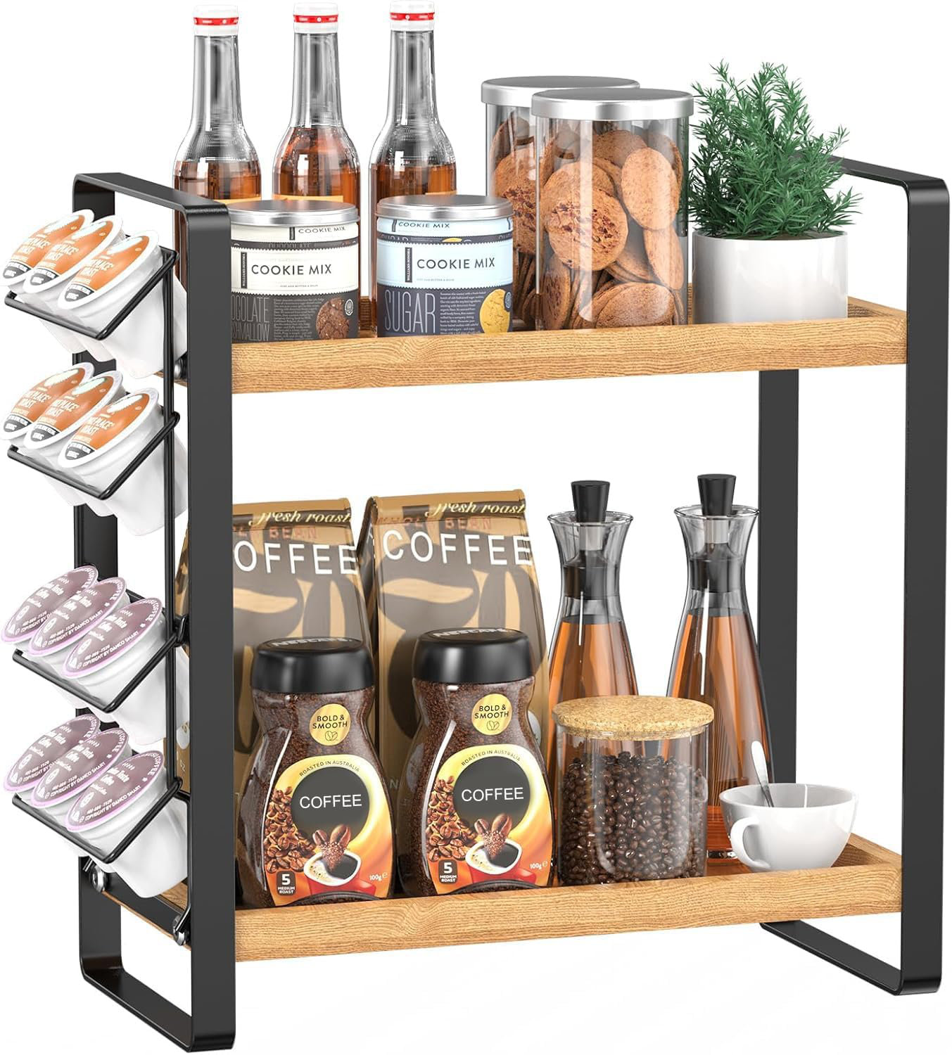 17 Stories Coffee Station Organizer For Counter,Condiment Storage Caddy ...