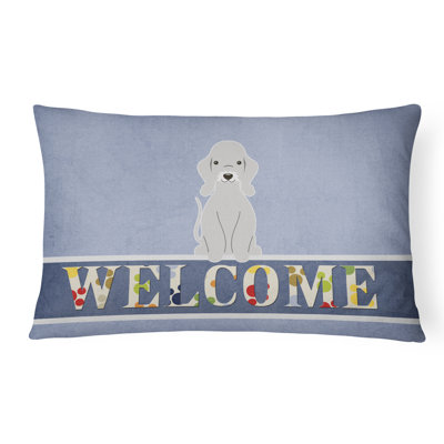 Coussin Bedlington Terrier Welcome