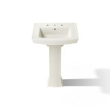Archer 24" Rectangular Pedestal Bathroom Sink with Widespread Faucet Holes