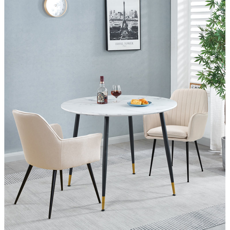 Haywards 2 - Person Dining Set, Beige, White