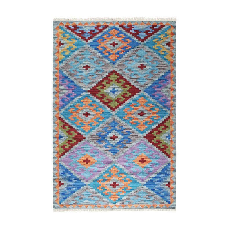 Tapis tissé à plat menthe Caseville