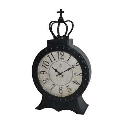 Traditional Analog Metal Mechanical Tabletop Clock