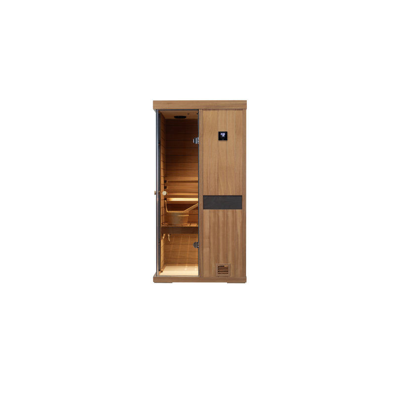 Mini One-Person Mahogany Sauna Room