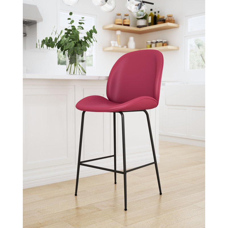 Miles Counter Stool Green, Red, Counter Stool (26.40" Seat Height)