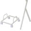 Bureau moderne blanc en forme de L avec support amovible Support d'ordinateur polyvalent-493037398