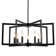7 - Light 21.3" Wide Geometric Candle-Style Square / Rectangle Lantern Chandelier
