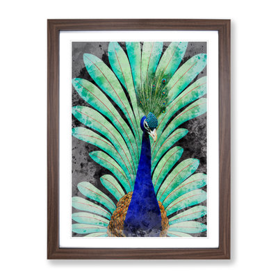 Peacock Watercolour No.2 - Single Picture Frame Painting