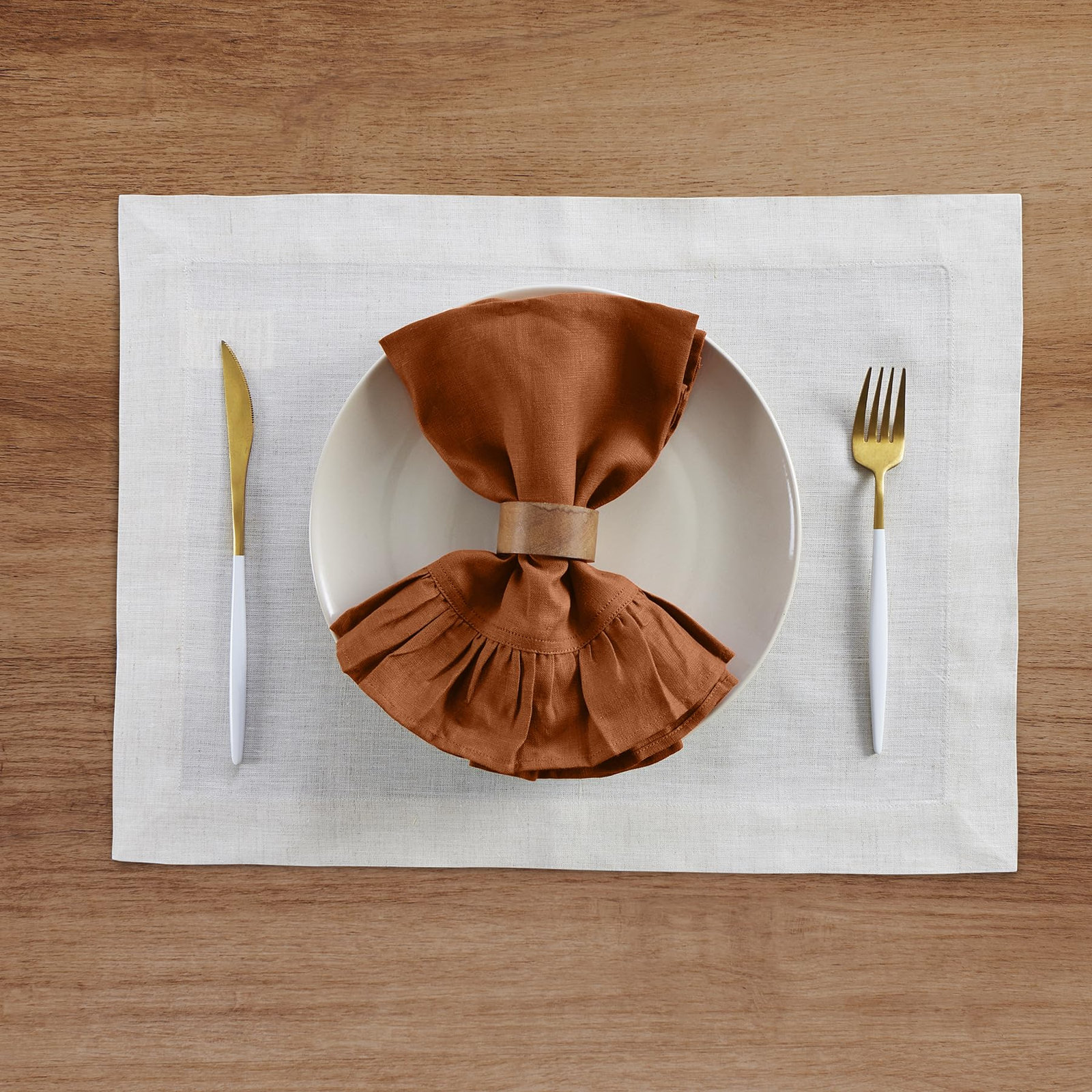 100% Linen Napkin, Cinnamon