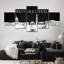 Washington DC Skyline BW, reproduction d'art sur toile-92760931