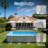 18 Ft. W X 9 Ft. D Grey U-Shaped Frame Pool With Pump 