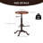 Dicle Swivel Pine Solid Wood Adjustable Height Counter Stool with Iron Frame-776863404