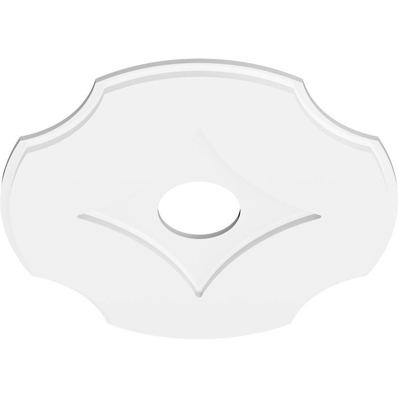 Médaillon de plafond contemporain en PVC Percival, H 1 po x l 24 po x P 24 po