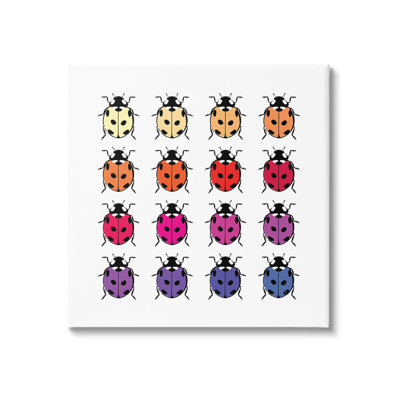 "Rainbow Ladybugs" par Martina Pavlova sur toile