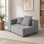 Chaise rembourrée en tissu de lin Kay-1810920759
