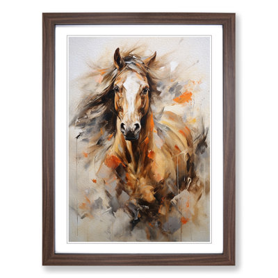 Horse Gestural Art - Framed Print