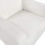 Luxueux fauteuil en tissu blanc avec ressorts ensachés pour un confort ultime et un design élégant