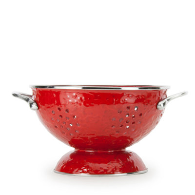 Golden Rabbit Swirl Enamelware Colander