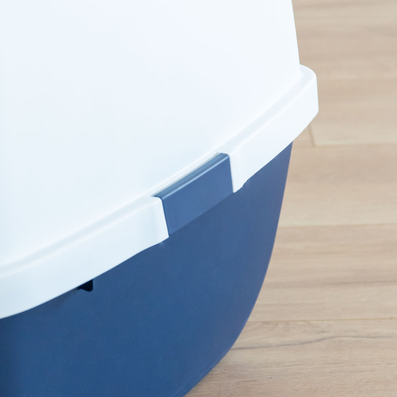 Enceinte de litière en plastique IRIS, Bleu marine