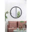 Miroir circulaire avec cadre perlé en métal