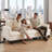 84'' Linen Upholstered 3 Seater Sofa, Beige-698186992