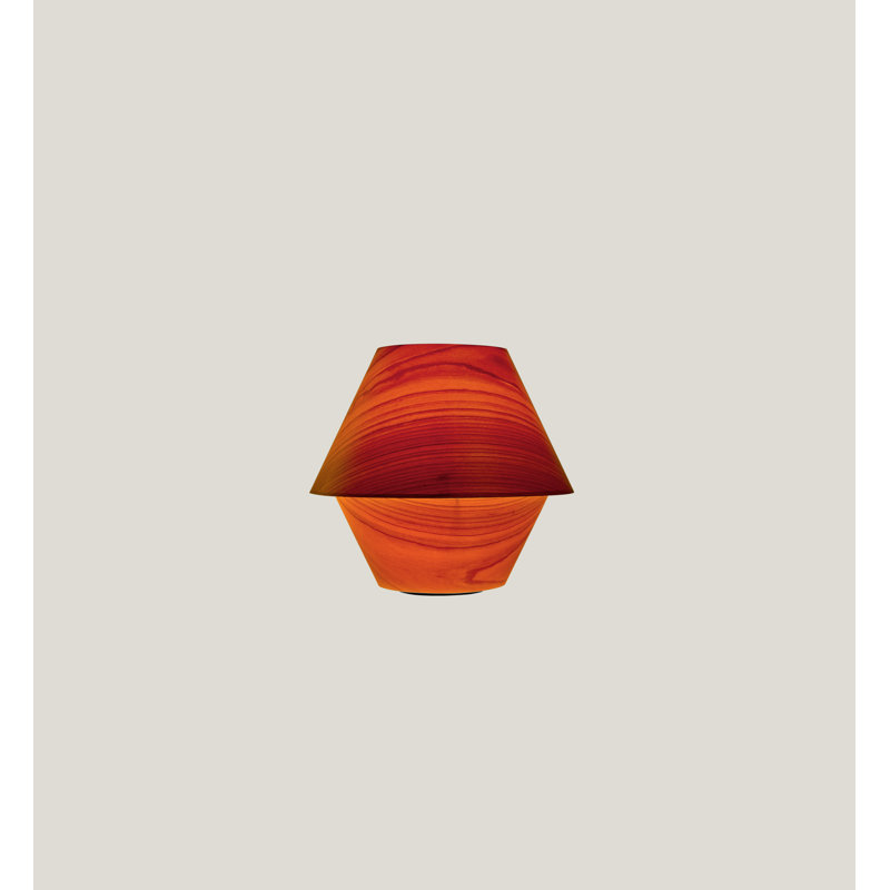 Hotel Simple Table Lamp, Dimmable, 11.2" Dia., Natural Cherry