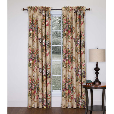 Queensland Autumn 100% Cotton Room Darkening Curtain Panel Pair