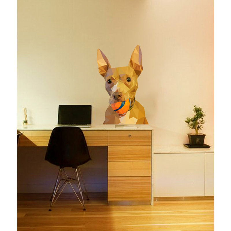 Adhésif décoratif chien polygonal, GD109 (22x30)