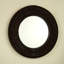 Miroir d'appoint mural rond en bambou naturel