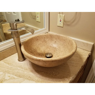 Lavabo de salle de bain vasque circulaire fait à la main Classic Stone