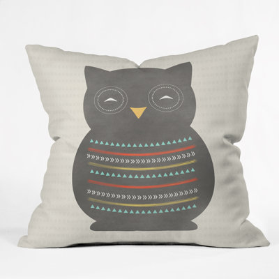 Coussin décoratif intérieur/extérieur allyson johnson native hibou