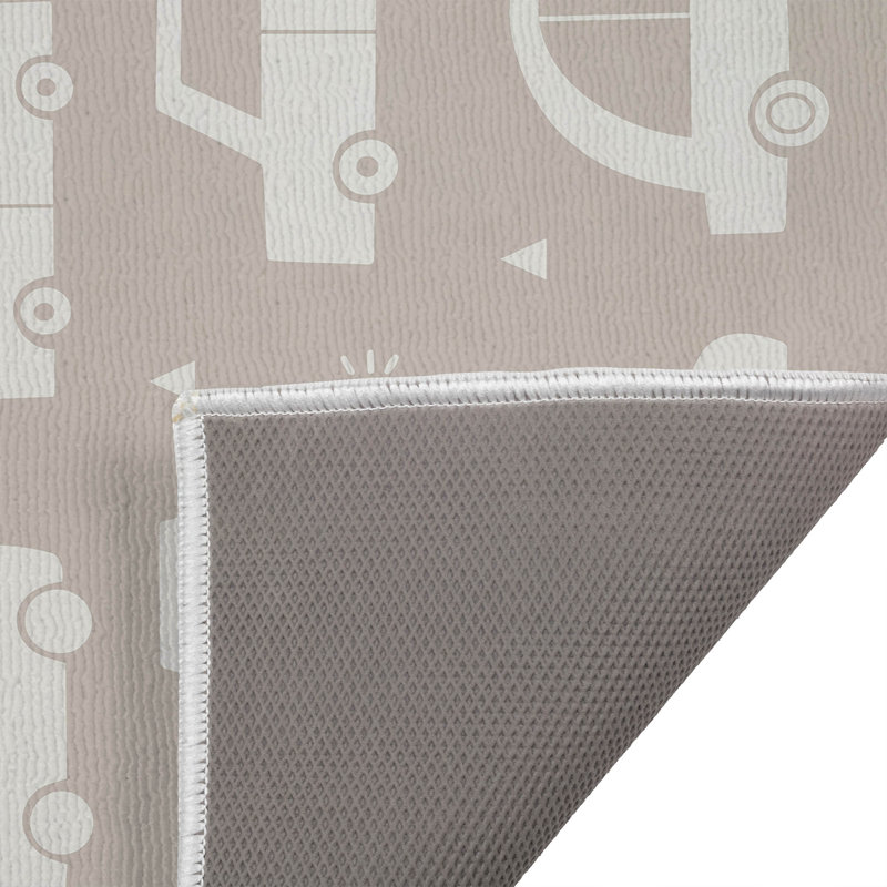 Tapis de toilette rectangulaire absorbant et antidérapant pour allée, L 24 po x L 17 po, Taupe abstrait
