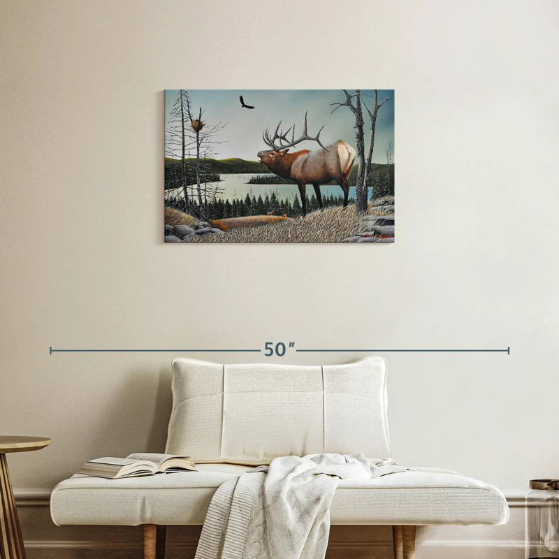 Brampt Bugling Elk, 20" H x 30" W