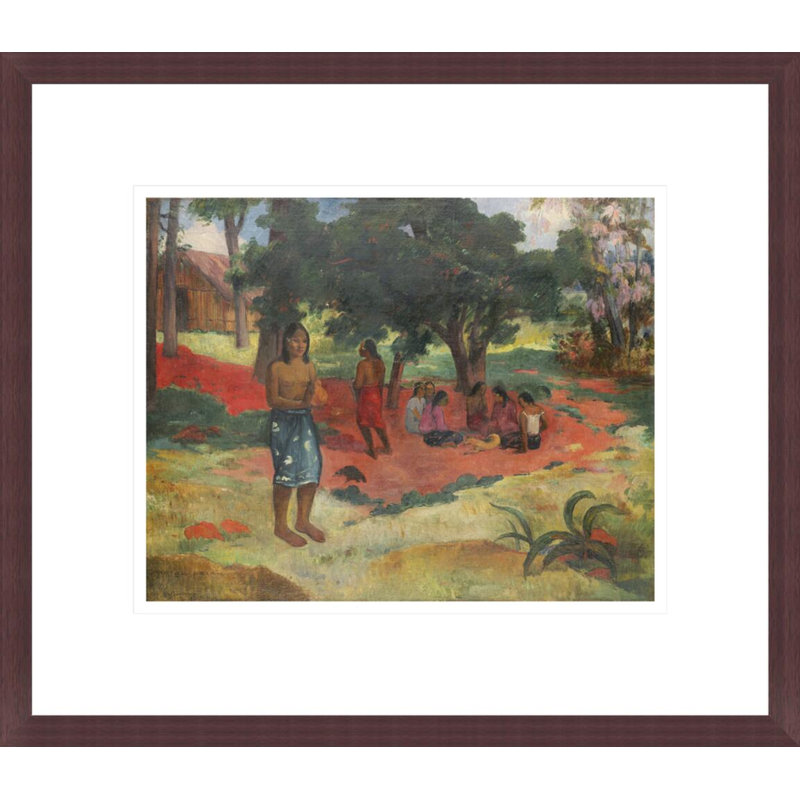 Parau Parau (Whispered Words) par Paul Gauguin - Estampe numérique encadrée, H 13,75 po x l 15,85 po