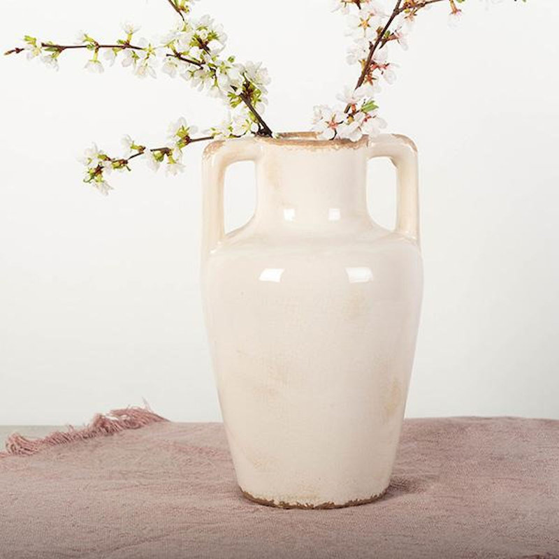 Michele Antique White Vase