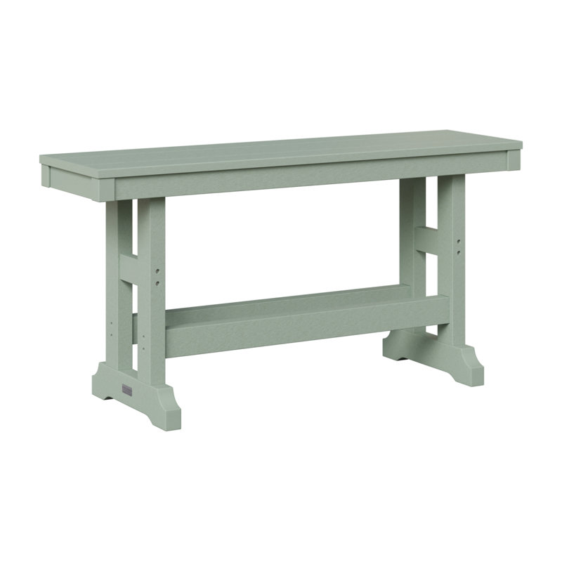 Garden Classic Outdoor Bench, Seafoam, 23" H x 12.5" W x 44" D